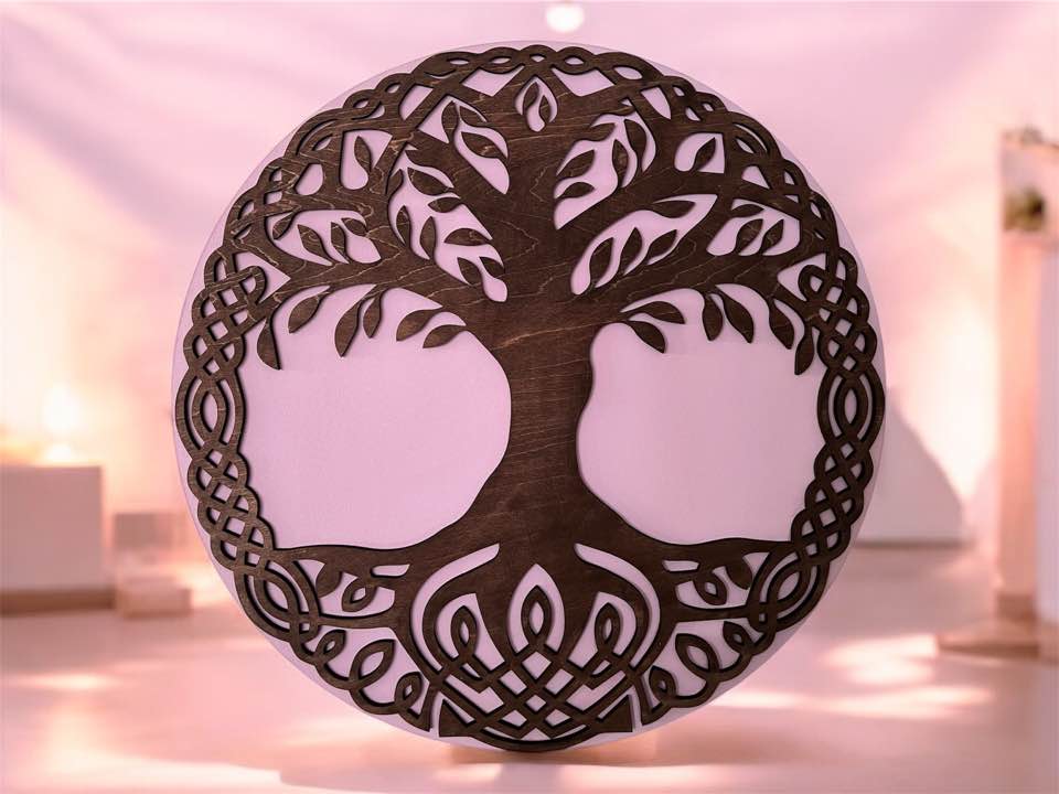 W-024 Celtic Tree of Life Wooden Wall Décor, Symbolic Tree of Life Sign