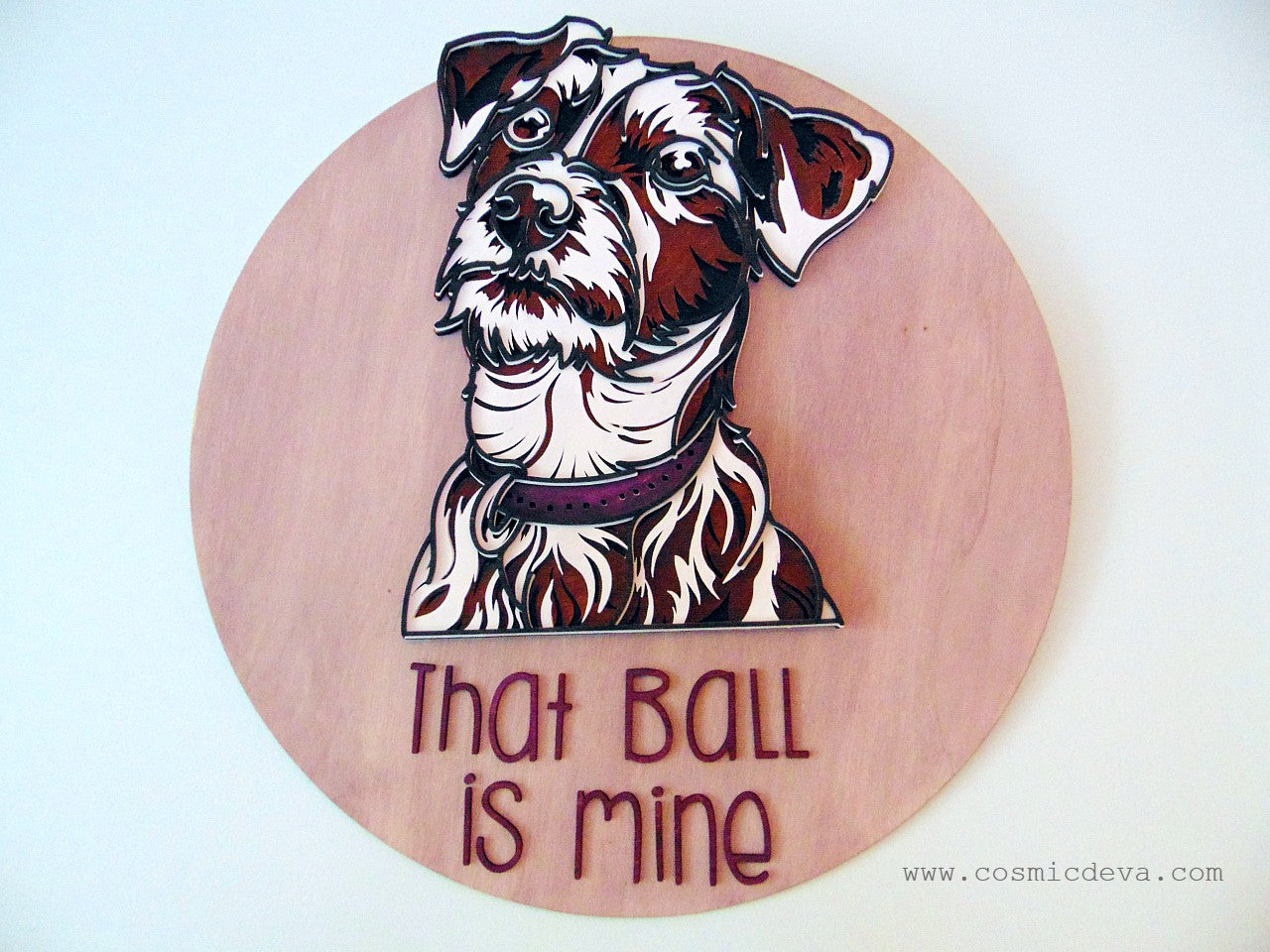 Personalized Jack Russell Terrier Portrait, 3D Dog Wooden Wall Décor – made to order